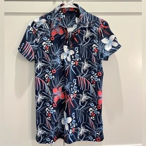 Floral Short Sleeve Polo Shirt